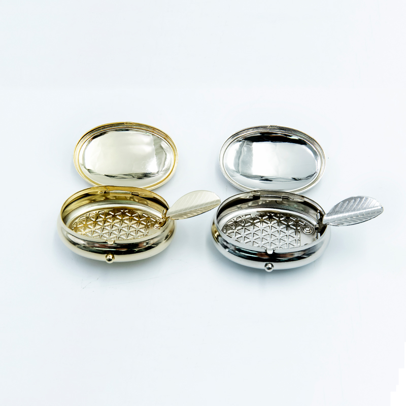 custom enamel logo metal pocket ashtray
